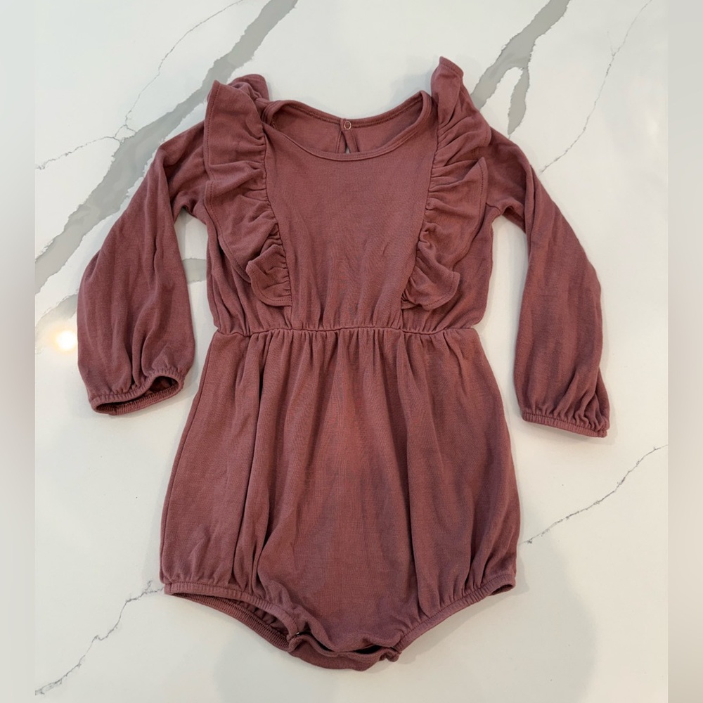 Kyte Baby Long Sleeve Bubble Romper in Dusty Rose Size 3T - Picture 6 of 8